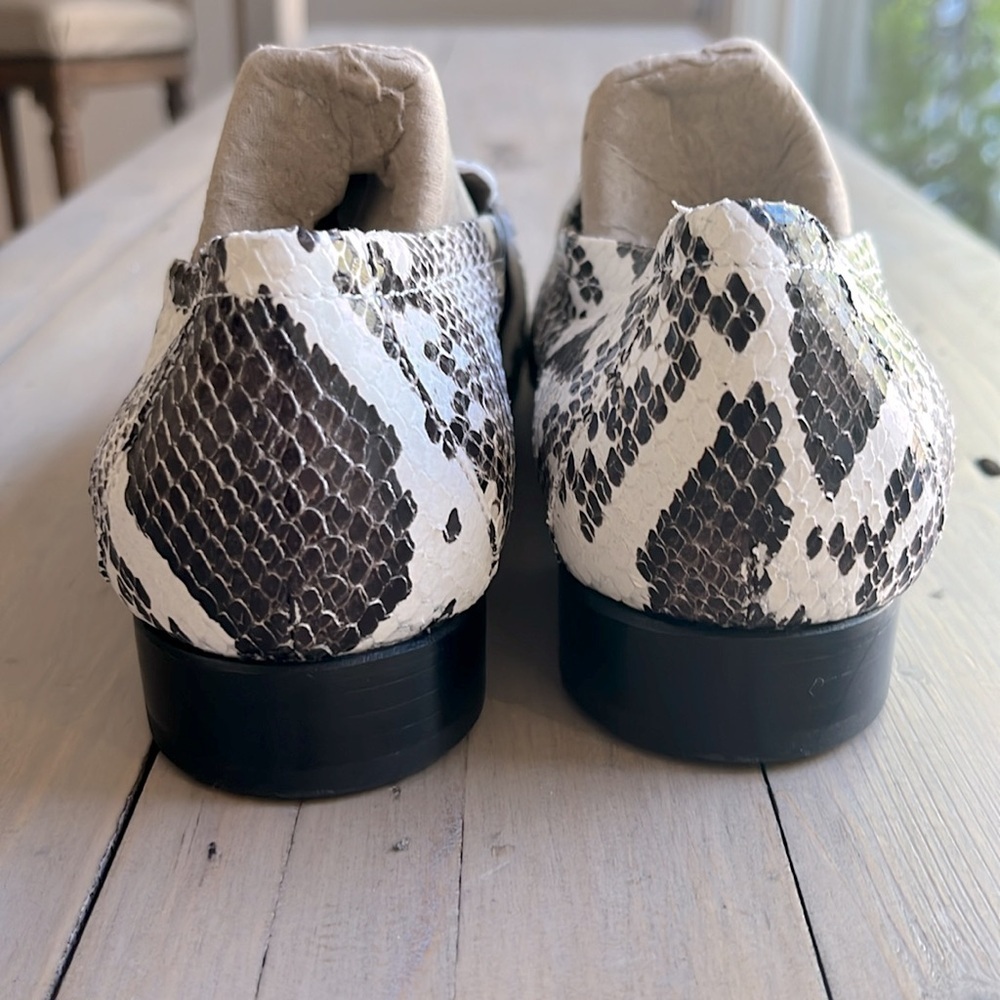 New. AGL Python Animal Print Slip On Loafers in Brown / Cream Size EU 37, US 7 - Picture 7 of 13